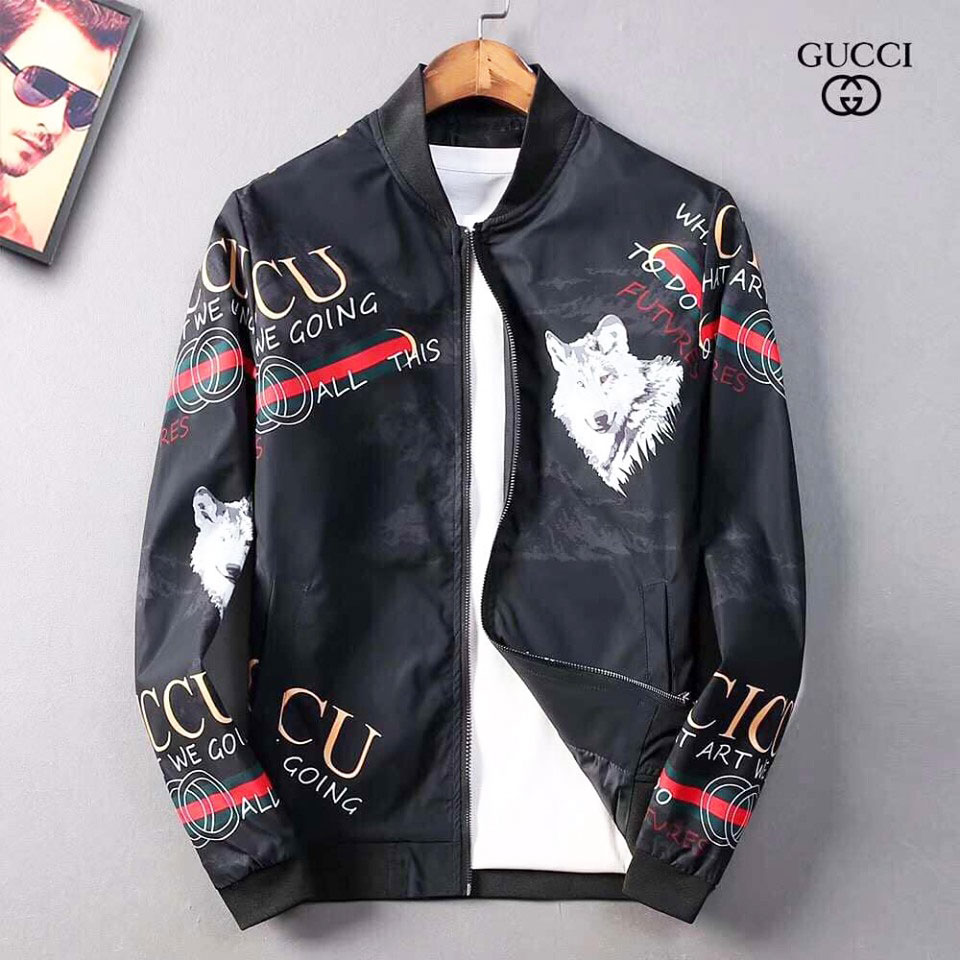 Áo khoác hiệu Gucci họa tiết 3D cao cấp