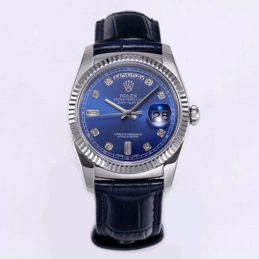 Đồng hồ Rolex mặt xanh quai da cá sấu siêu cấp