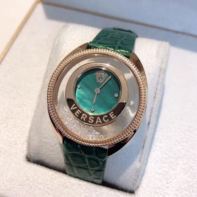 Đồng hồ Versace mặt saphia da rắn likeauth