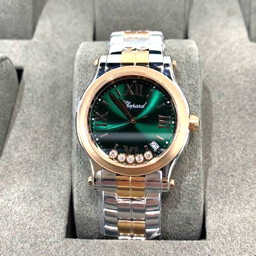 Đồng hồ gắn đá hiệu Chopard mặt xanh ngọc VIP