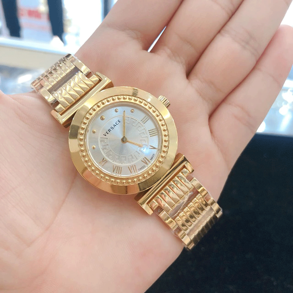 Đồng hồ mạ vàng hiệu Versace cao cấp
