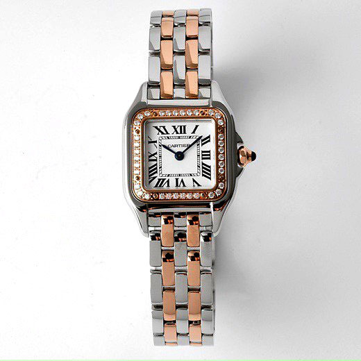 Đồng hồ nữ 2 màu Cartier mặt vuông siêu cấp