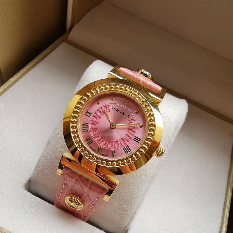 Đồng hồ Versace nữ dây da bóng siêu cấp