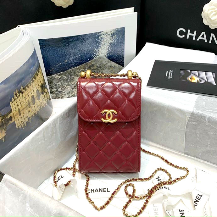 Túi xách Chanel điện thoại trần trám da mịn siêu cấp