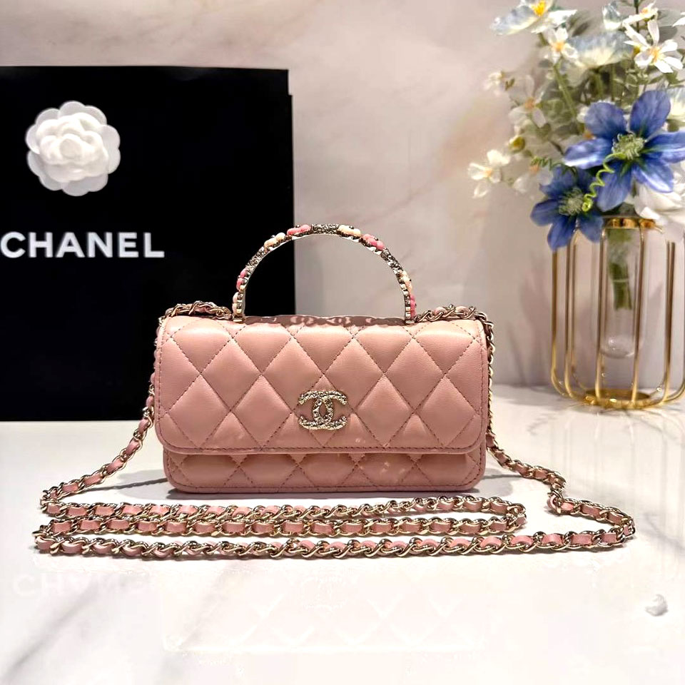Túi xách Chanel quai gắn hoa đủ màu siêu cấp