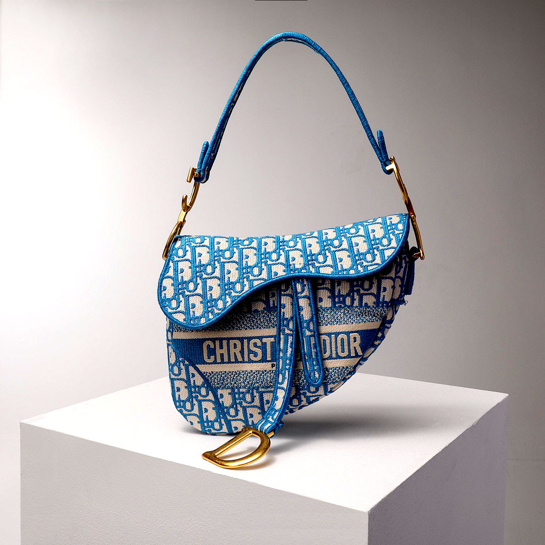 Túi xách Dior ngựa xanh thổ cẩm khóa vàng siêu cấp