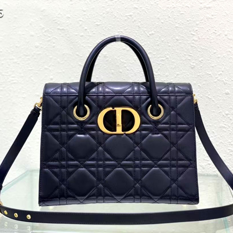 Túi xách Christain Dior cặp dập trần trám da mịn khóa vàng