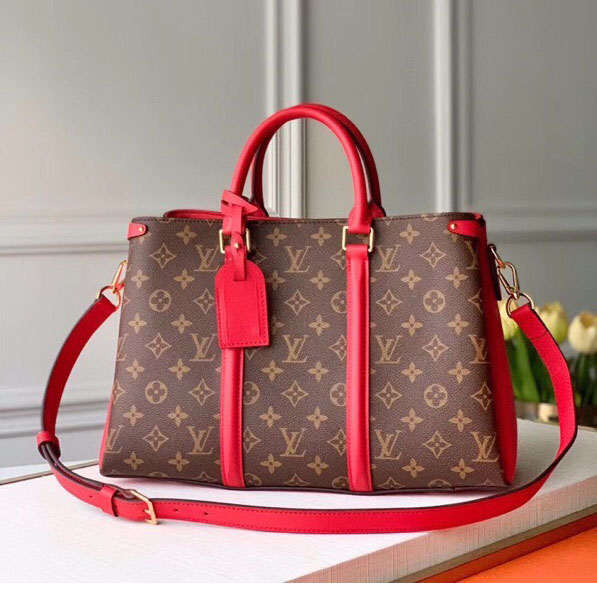 Túi xách Louis Vuitton sọc da đỏ siêu cấp hoa nâu