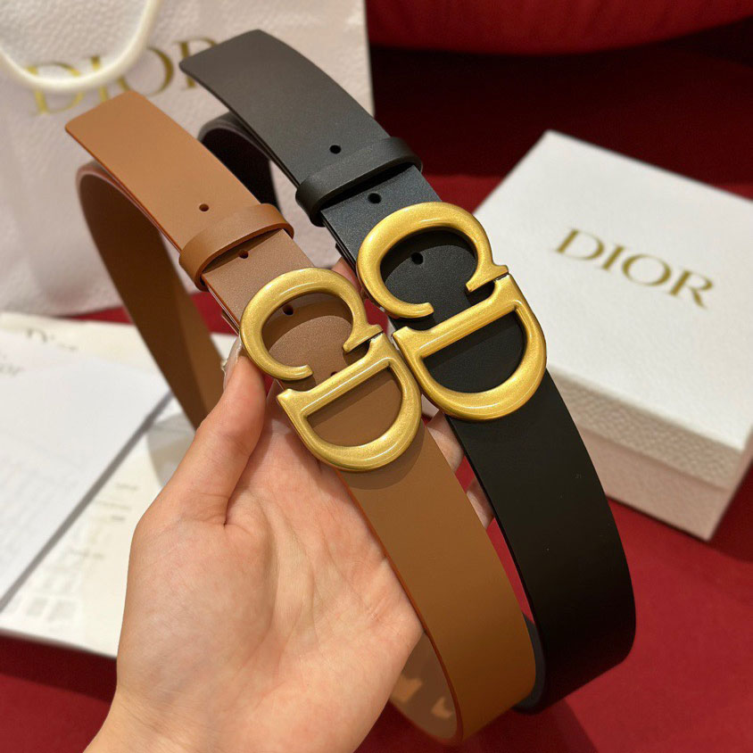 Dây lưng Christain Dior bản to mặt vàng siêu cấp