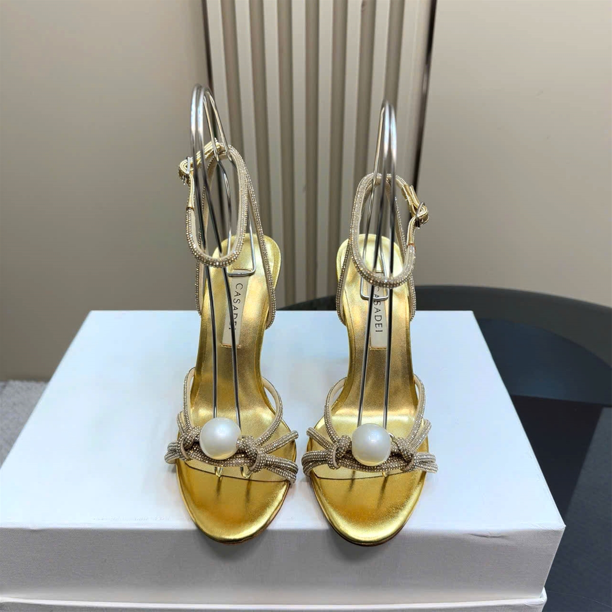 Sandal vàng gold quai dù cao cấp