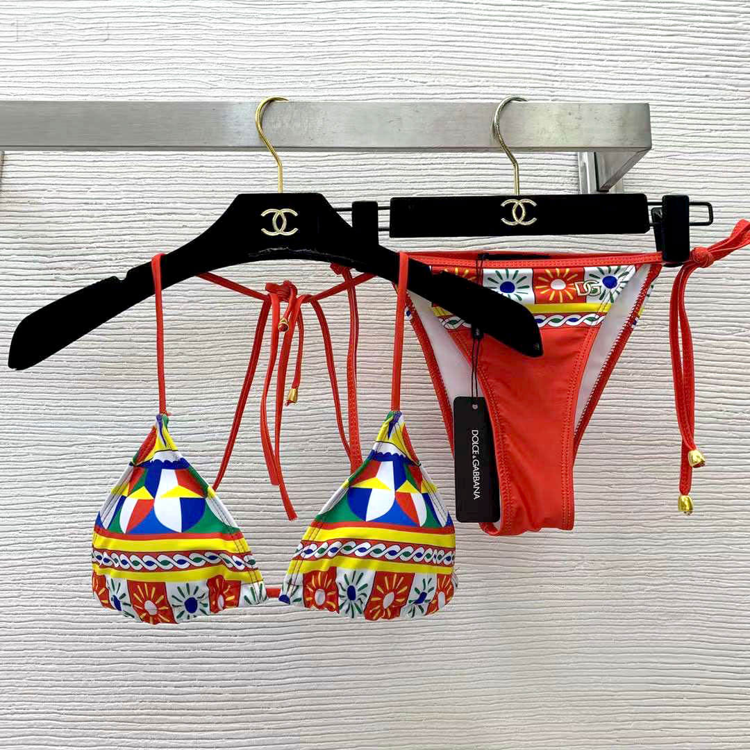 Set Bộ Bikini hai dây họa tiết DG cao cấp