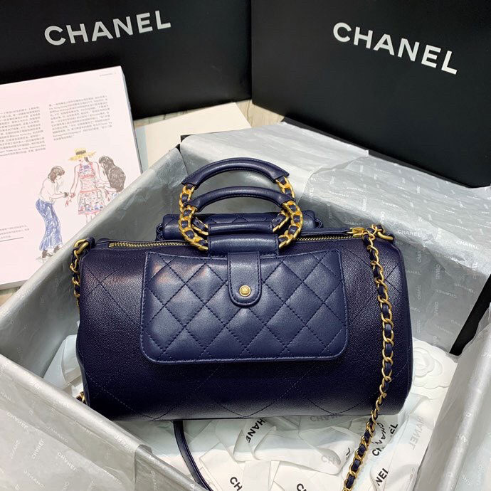 Túi xách trống Chanel da mịn likeauth