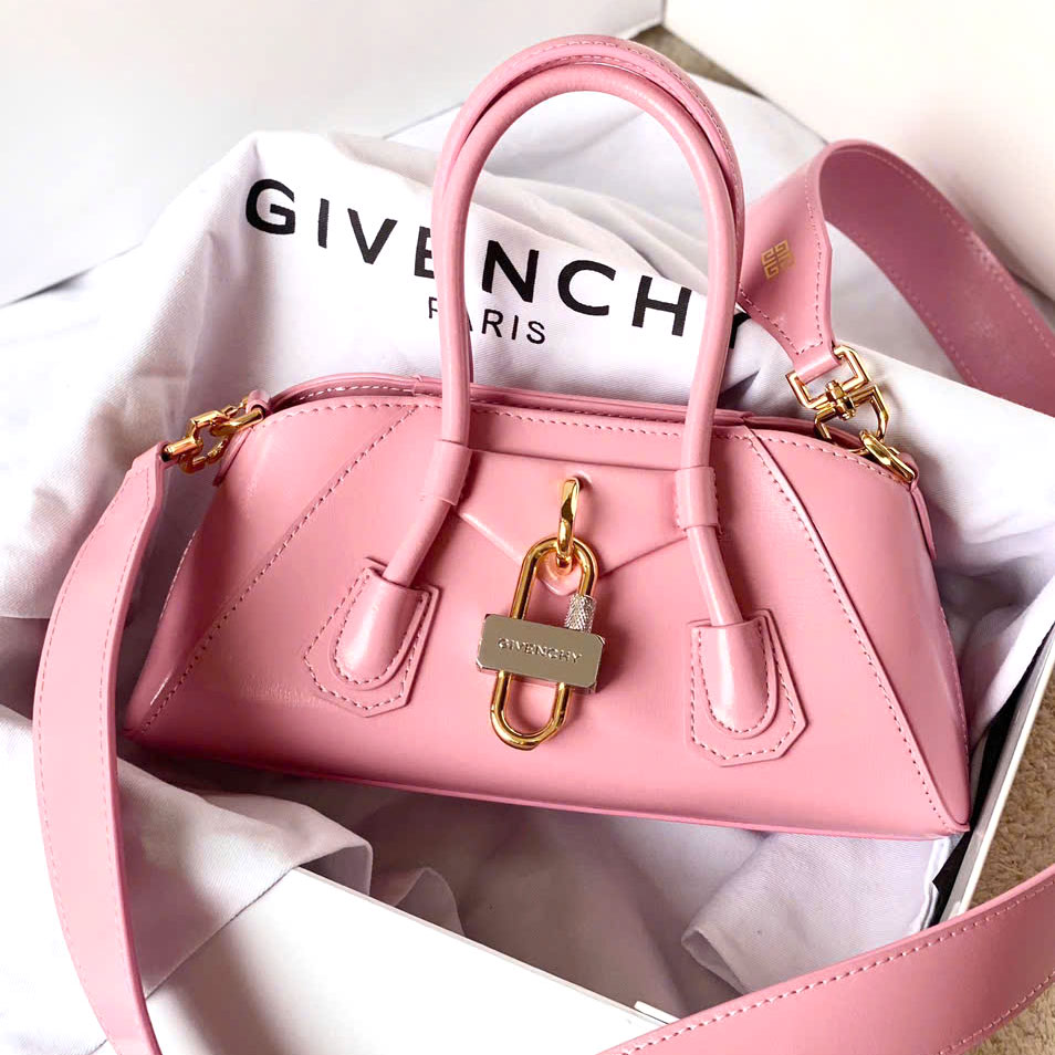 Túi xách kéo khóa cầm tay da bóng Givenchy 