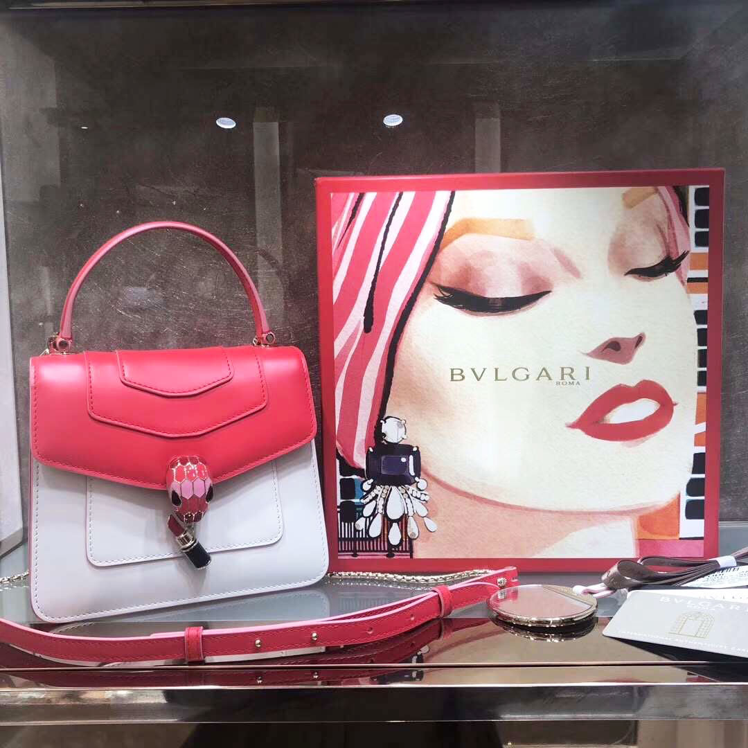 Túi xách Bvlgari đầu rắn da mịn siêu cấp