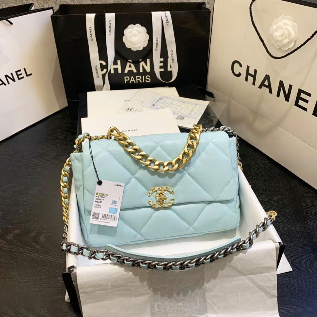 Túi xách Chanel xích vàng trần trám da mịn siêu cấp