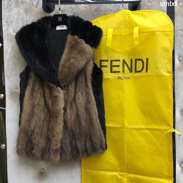 Áo lông Fendi phối 2 màu cao cấp